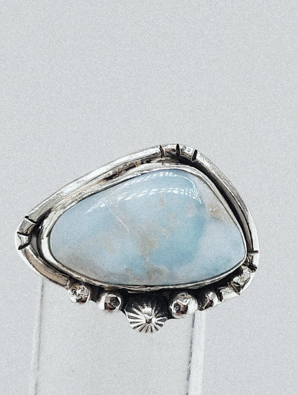 LARIMAR RING HANDMADE IN STERLING SILVER UNISEX SIZE 9 - Picture 10 of 16